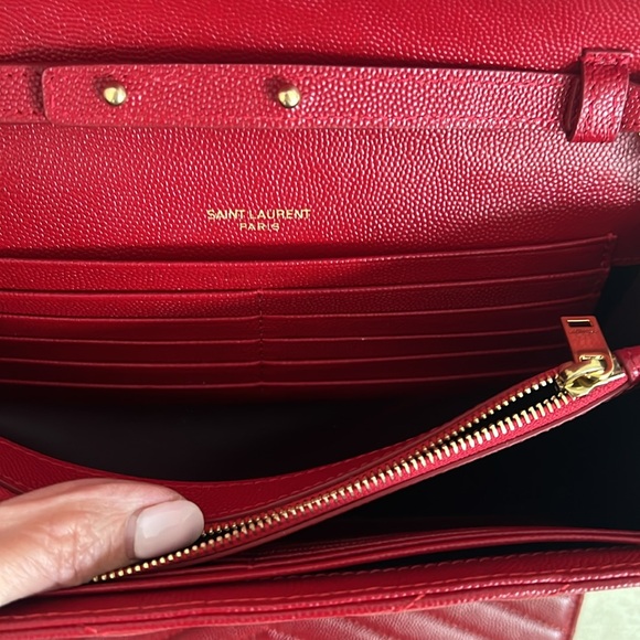 red signature crossbody bag leather not authentic ysl copy - Picture 6 of 10